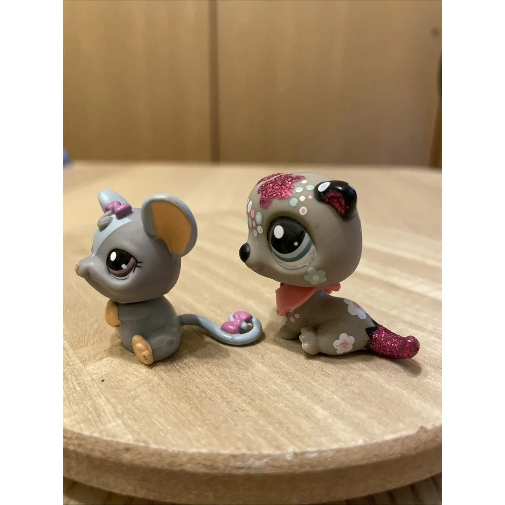 LPS Shimmer & Shine Sparkle Sea Otter #2152 + Gray Mouse #1203 G2 Lot